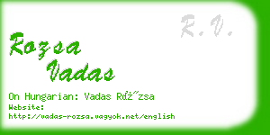 rozsa vadas business card